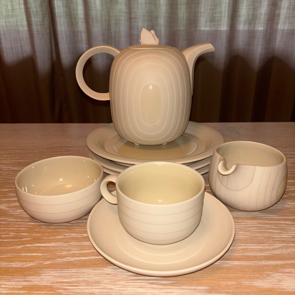 Vintage Hornsea "Concept" Cream Ceramic Tea Set - 24 Piece Dining Set